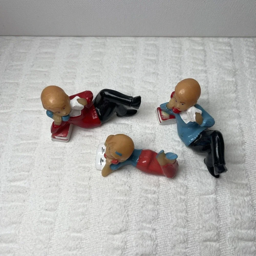 Set of 3 Vintage Wilton Cake Toppers - Girls on Phone Teen Birthday